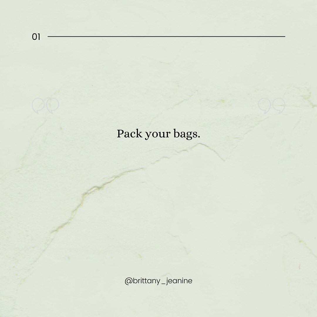 Maybe packing up &amp; leaving a job today sounds like a little much, so don&rsquo;t. Start small. Maybe it&rsquo;s not a job you need to leave. Maybe it&rsquo;s a relationship, or an obligation. Maybe it&rsquo;s your church. Maybe it&rsquo;s somethi