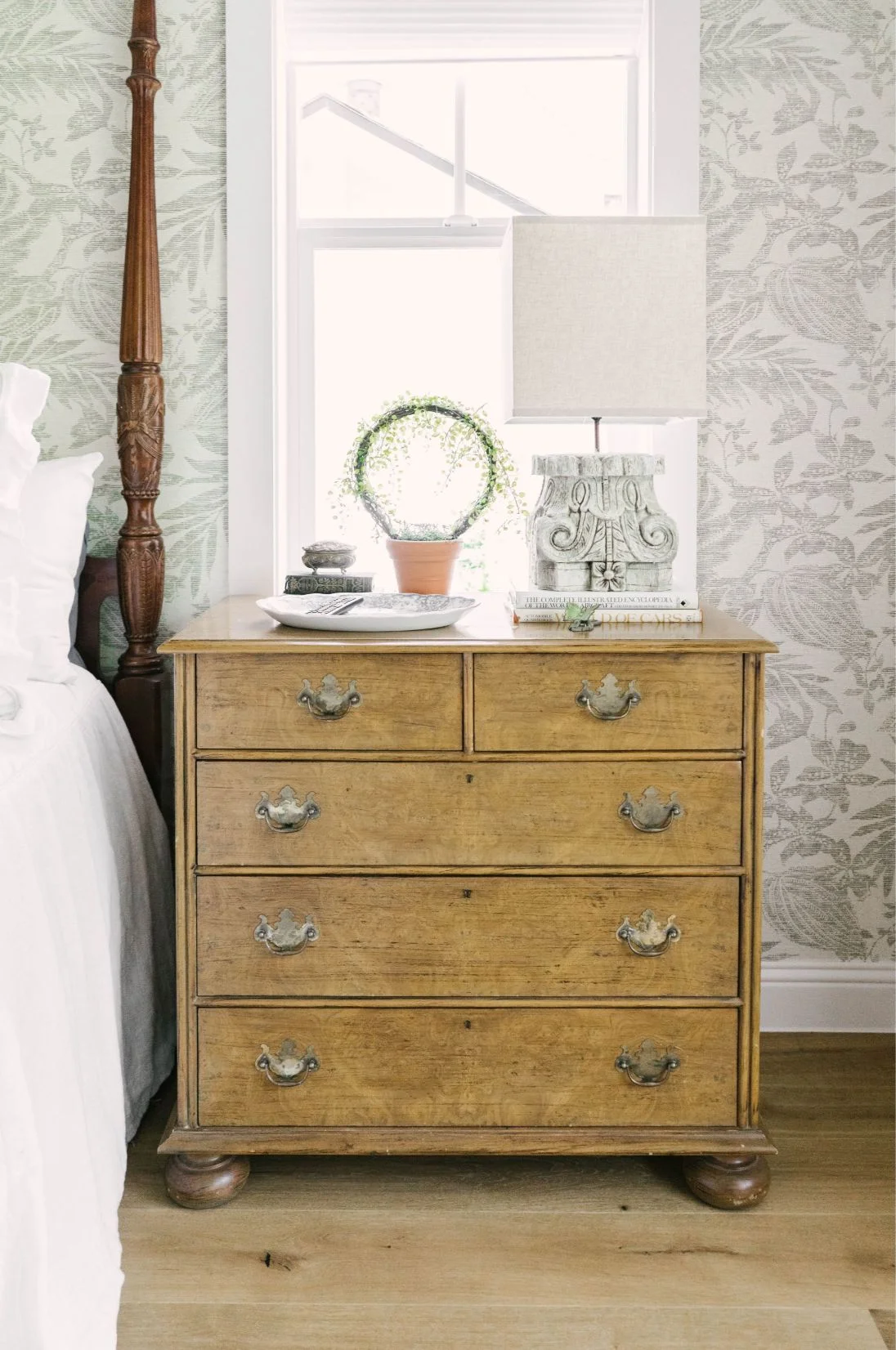 Farmhouse Master Bedroom - Annie Selke Wall Paper