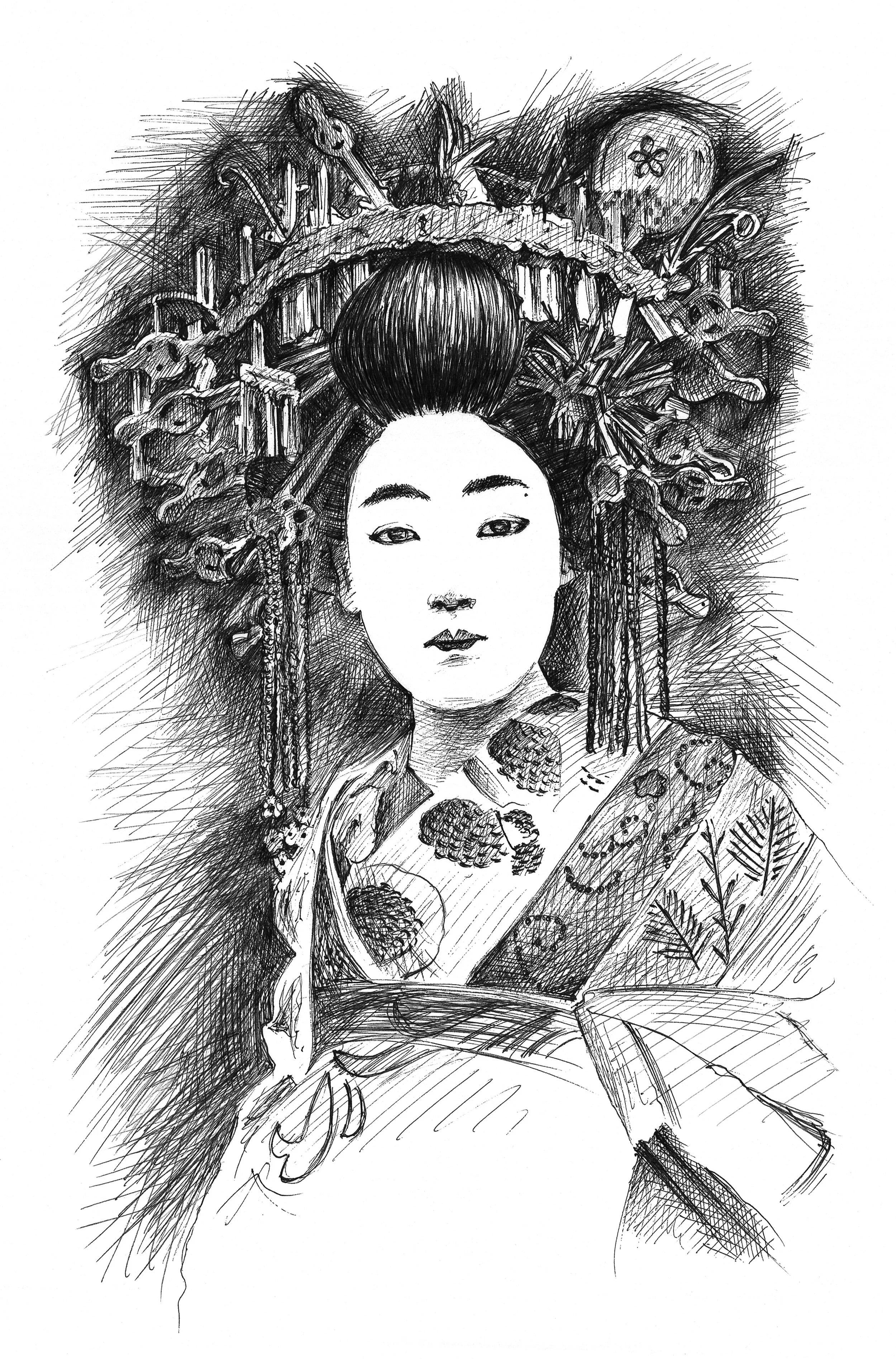 Oiran (pen on paper)