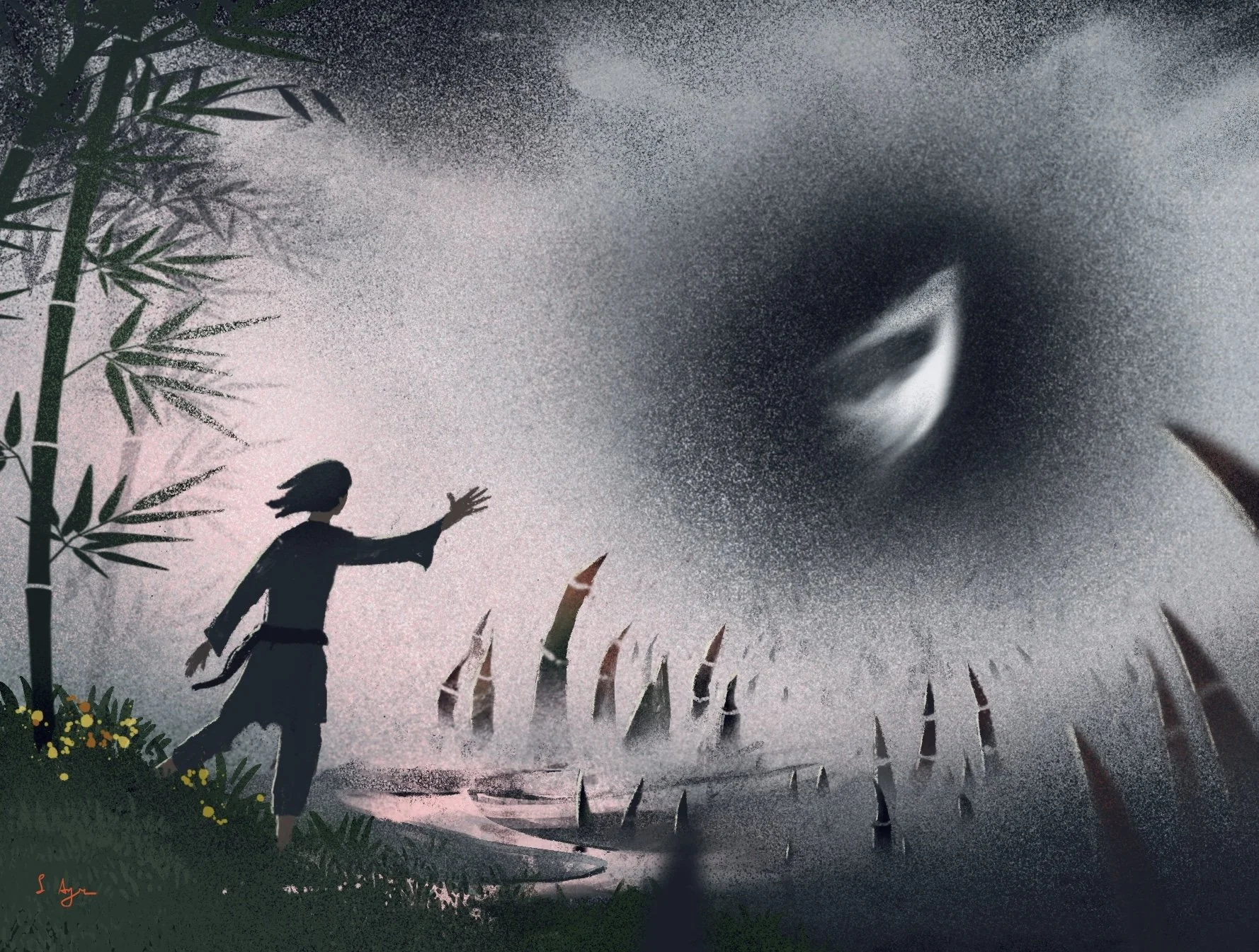  Illustration for Japan's ancient chronicle Kojiki