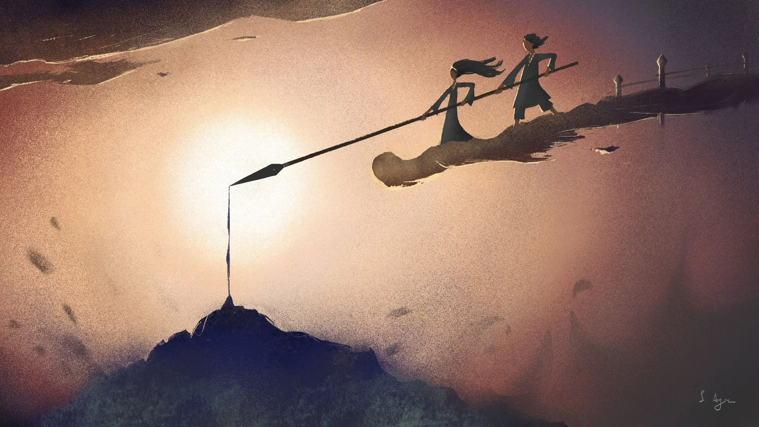 Illustration for Japan's ancient chronicle Kojiki  