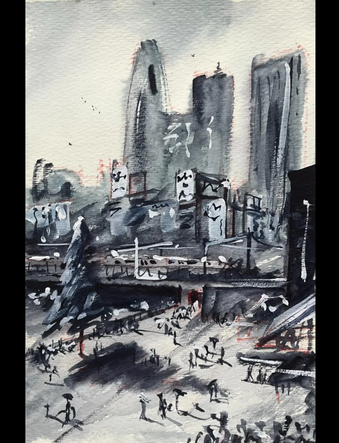 Sketch of Shinjuku from one of my favourite spots to sketch from in Tokyo
#pleinair #watercolor #shinjuku #Tokyo #mcdonalds #holbeinwatercolors #水彩画 #新宿 #東京 #ホルベイン #マクドナルド