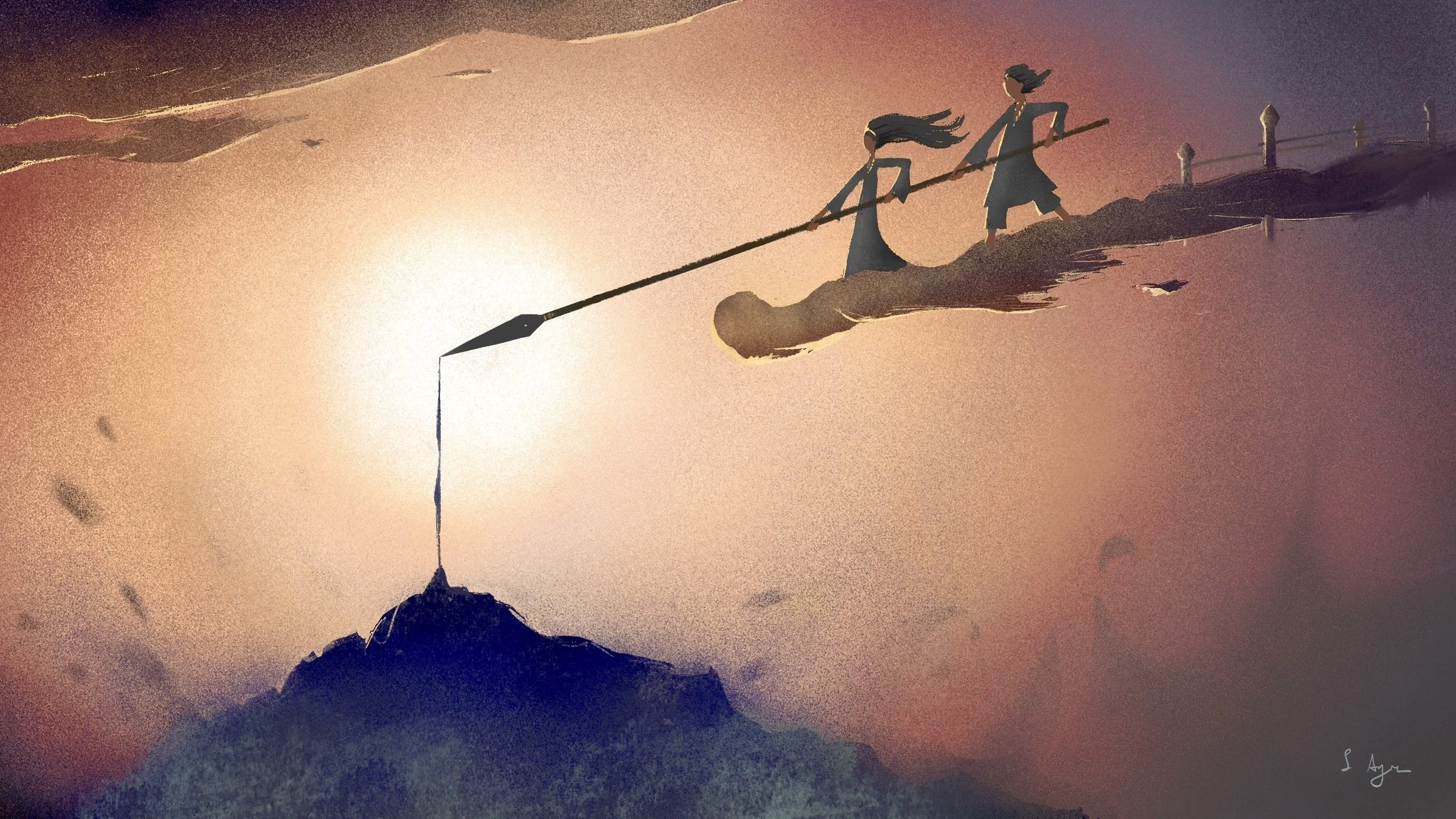 Illustration for Japan's ancient chronicle Kojiki  
