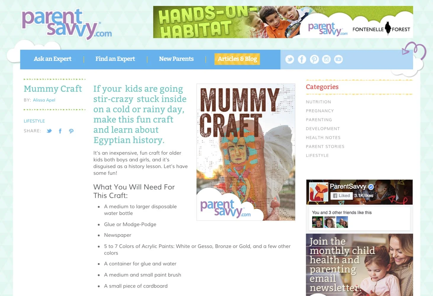 Craft: Mummy
