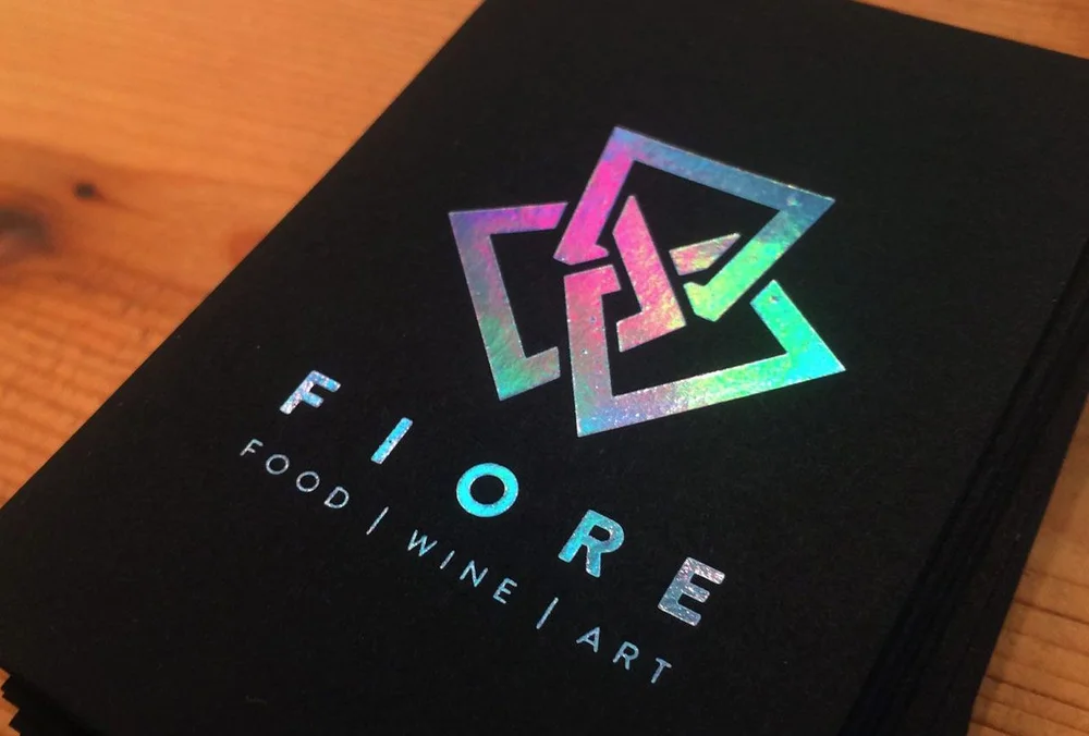 business cards with holographic foil Acrylic Business Cards