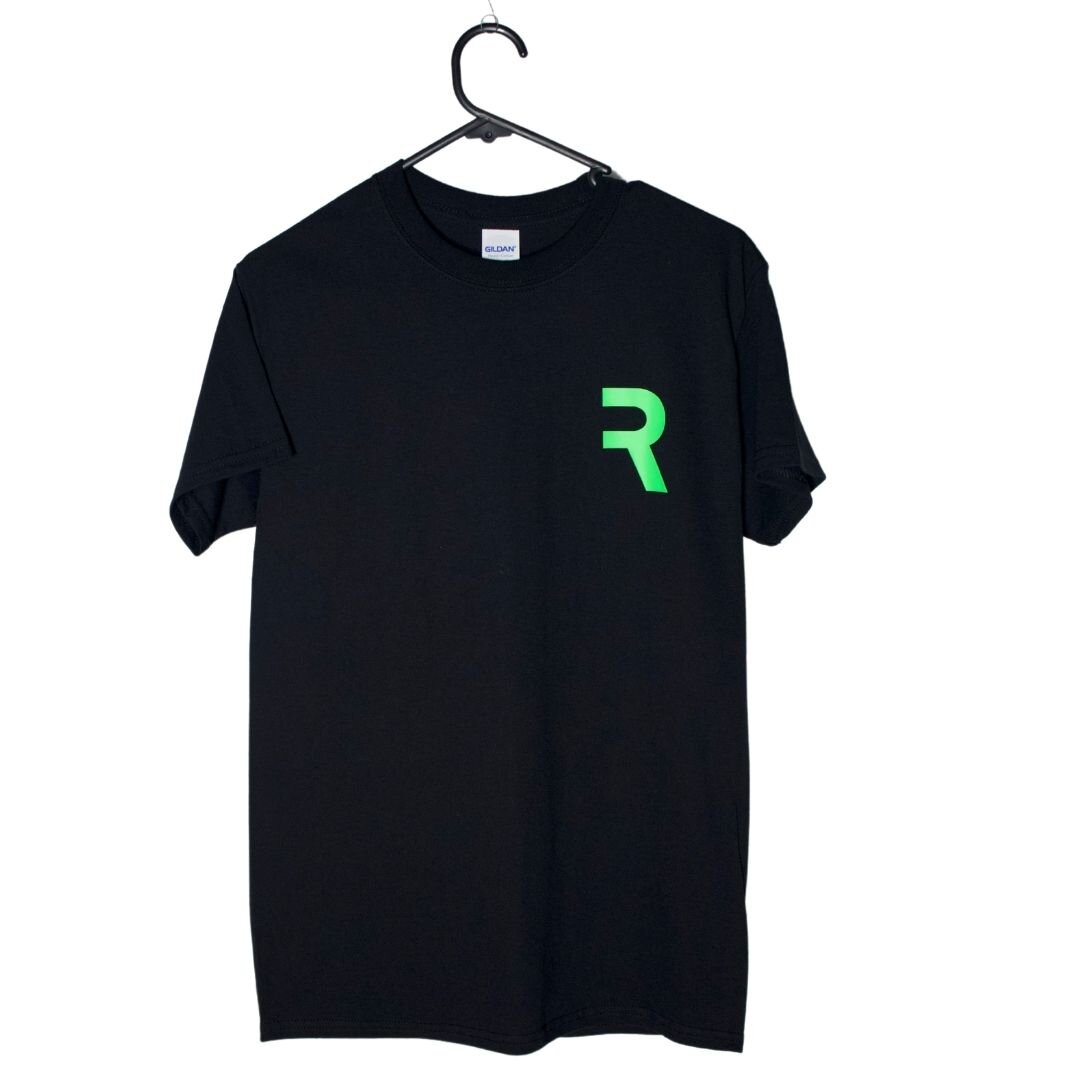 Black T-shirt - Fluorescent Green Logo