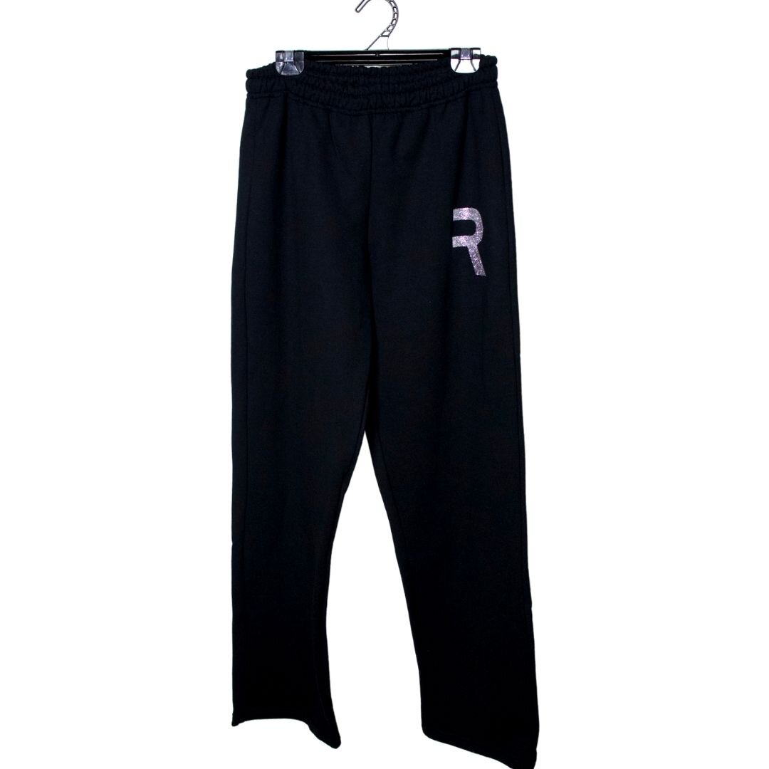 Black Trackpants - Glitter Logo