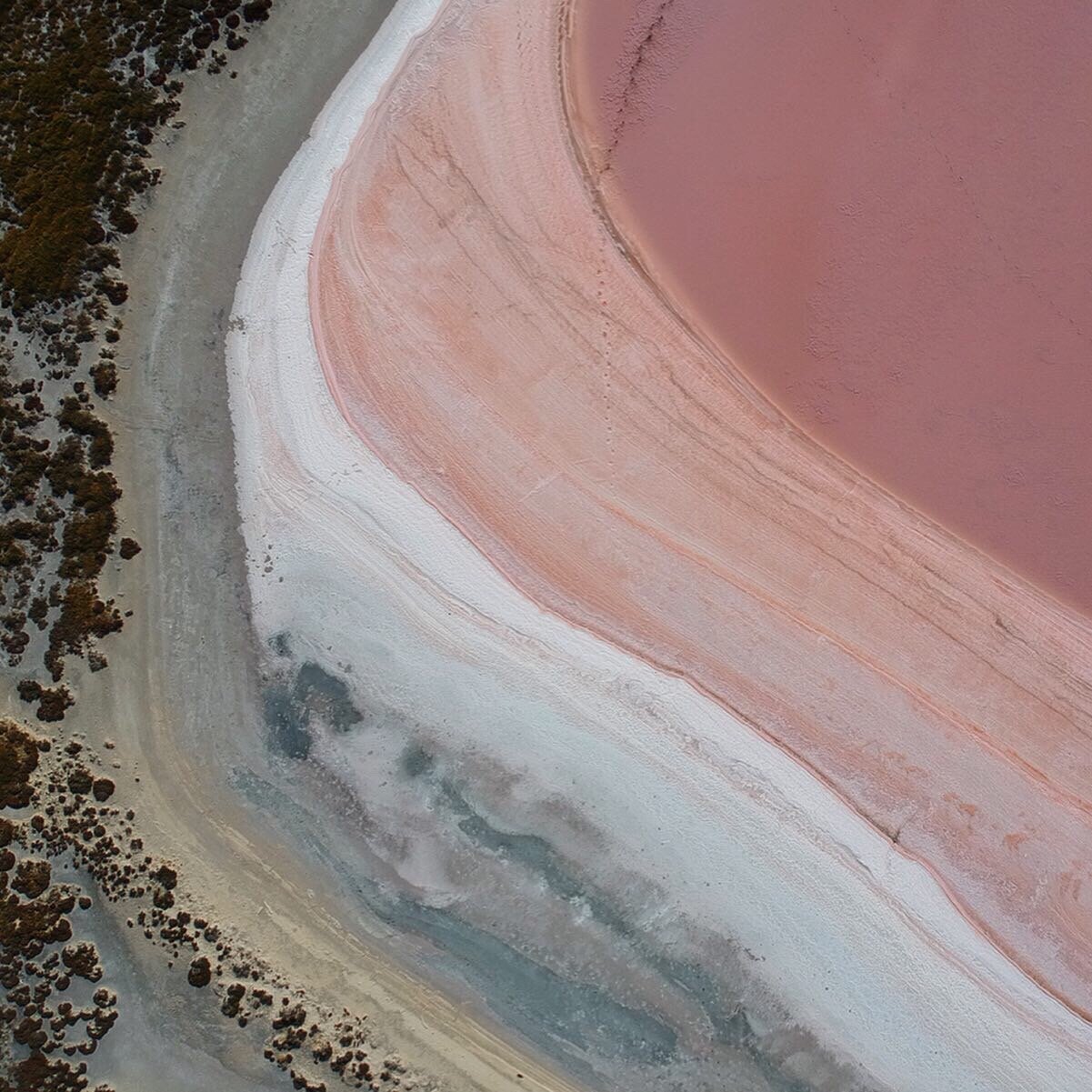 Unnamed pink lake. Coorong, South Australia