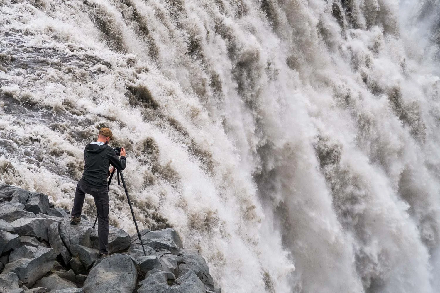 On the edge of Dettifoss - Landscape Photography at Europe's most powerful waterfall in the North of Iceland - Photography by Christophe Van Biesen - Landscape and Travel Photographer from Luxembourg.jpg