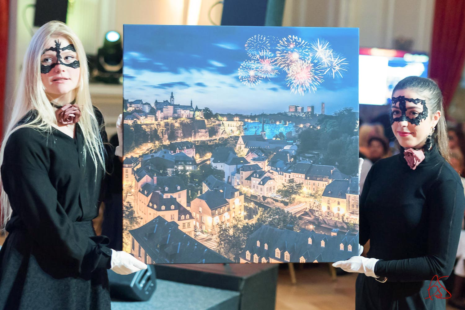 Make-A-Wish Luxembourg - Masquerade Gala and Auction 2017 at Cercle Cité in Luxembourg City - Live Auction - Rain and Fire fine art print by Christophe Van Biesen