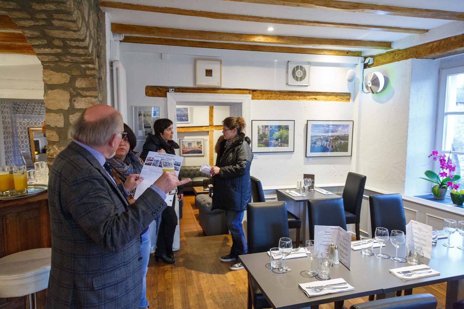 First solo exhibition by Luxembourg Landscape Photographer Christophe Van Biesen at the Brasserie Beim Siggy in Luxembourg City