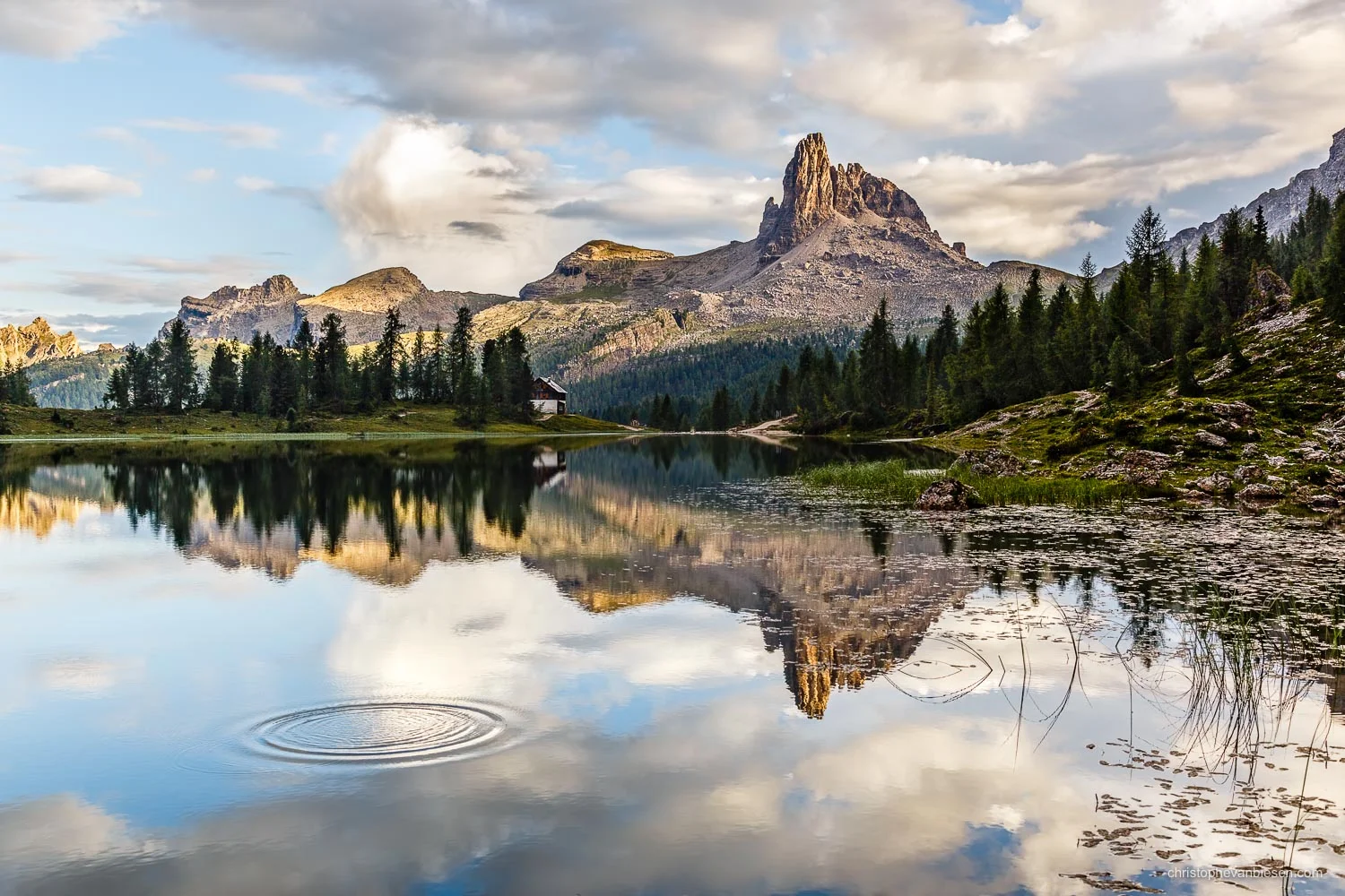 Dolomites - Italy - Sunset over the Lago di Federa in the Dolomites in Northern Italy
