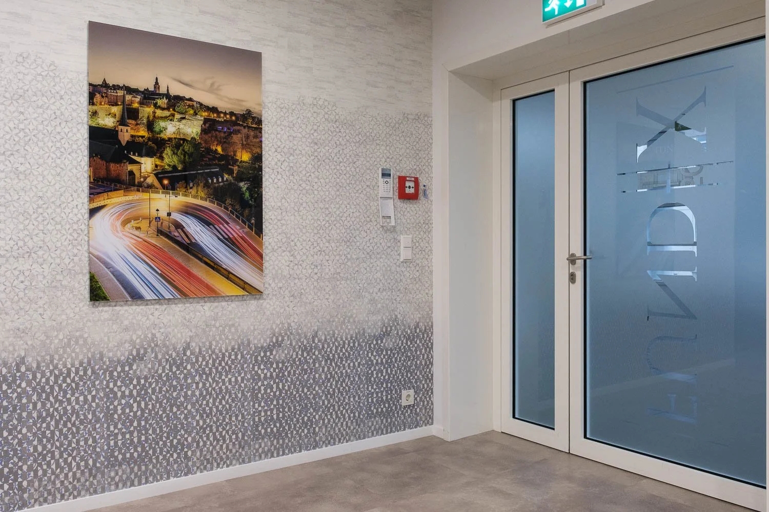 Art installation throughout the offices of FundX