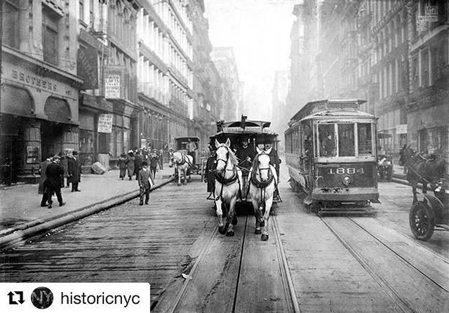 Now this is a real #tbt
.
.
Can you spot the building where Drive495 is located now? 😱
.
.
Broadway north on Broome Street (1917)
.
.
#Repost @historicnyc with @get_repost