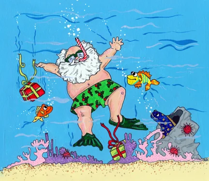 Underwater Santa