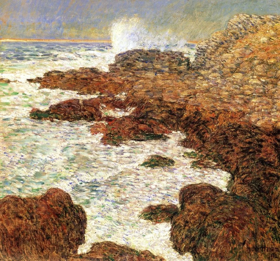 (7) Frederick Childe Hassam, surf and seaweed at Appledore island