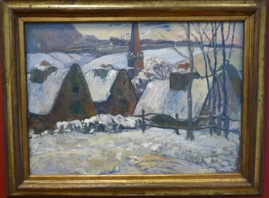 Gauguin: Pont-Aven sous la neige, 1882