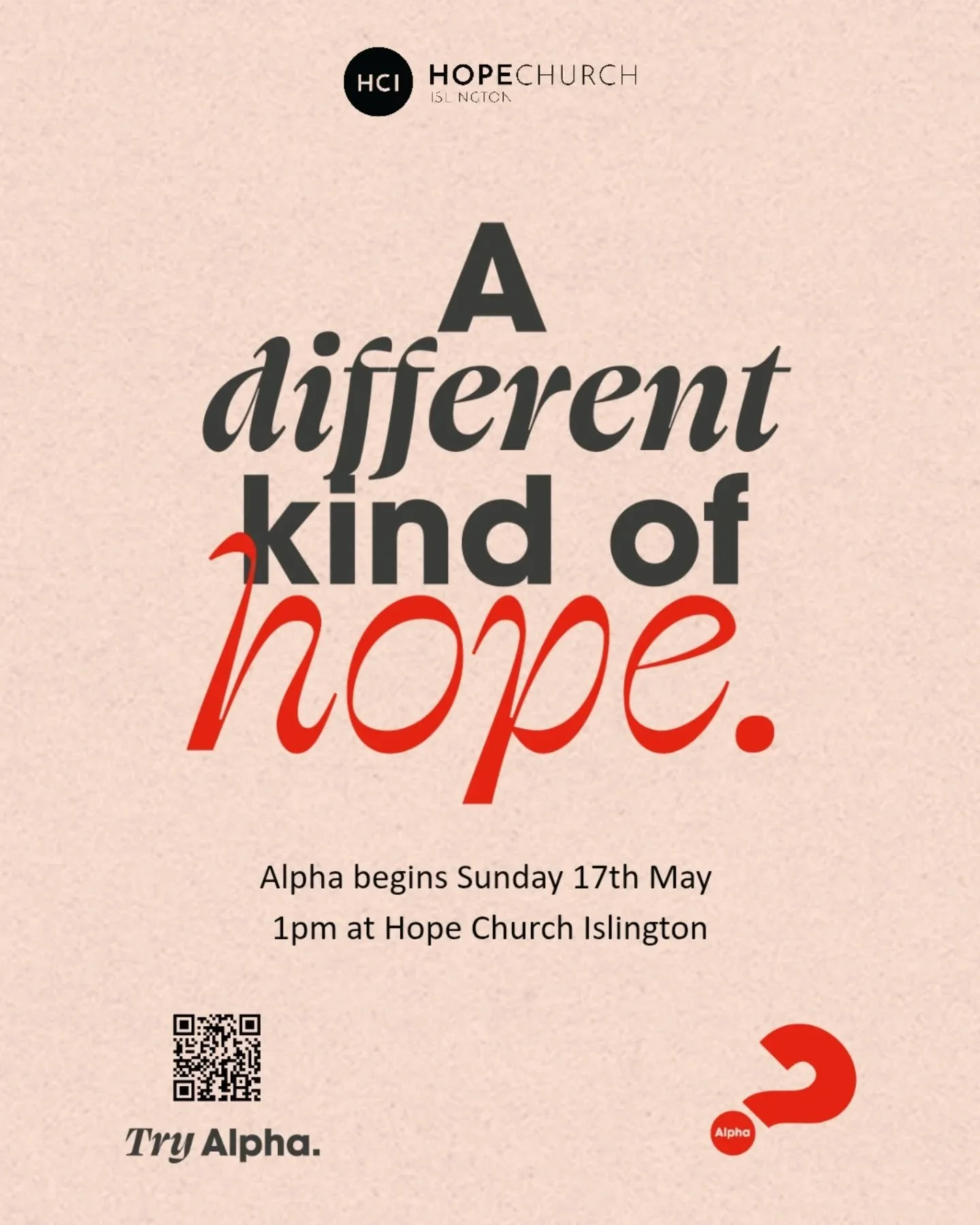 There's a seat for you!

Alpha is for anyone who is curious 💭 No judgement, no pressure. Each session unpacks a big question of life, faith, and purpose, and is designed to spark conversation. Come along, see what you think. 

Head to the link in ou