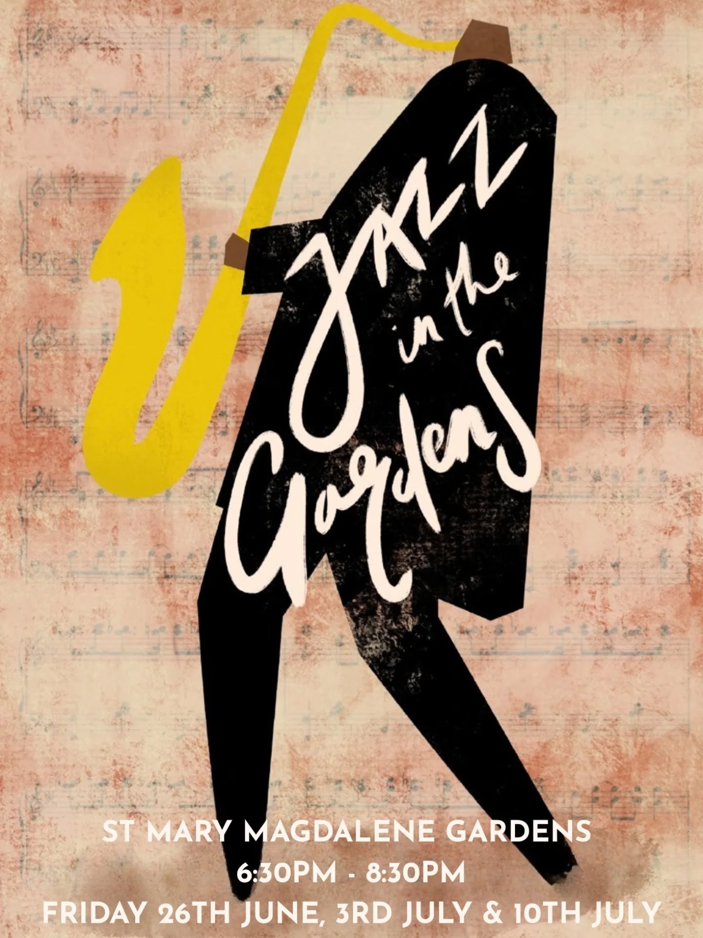 Jazz in the Gardens is back!

Our annual jazz events are free for the whole community. Professional jazz bands will play on three consecutive Friday evenings and you are so welcome! 

Bring yourself, your friends and a picnic, and join us on Friday 2