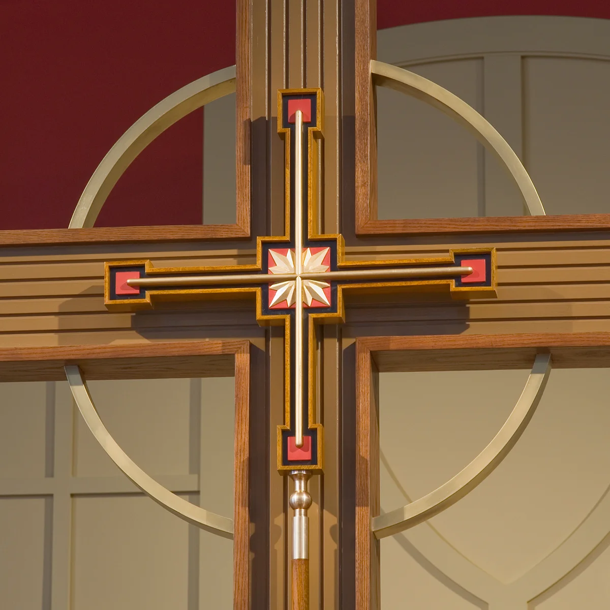 Processional Cross & Fixed Cross at St. Mark's United Methodist Church
