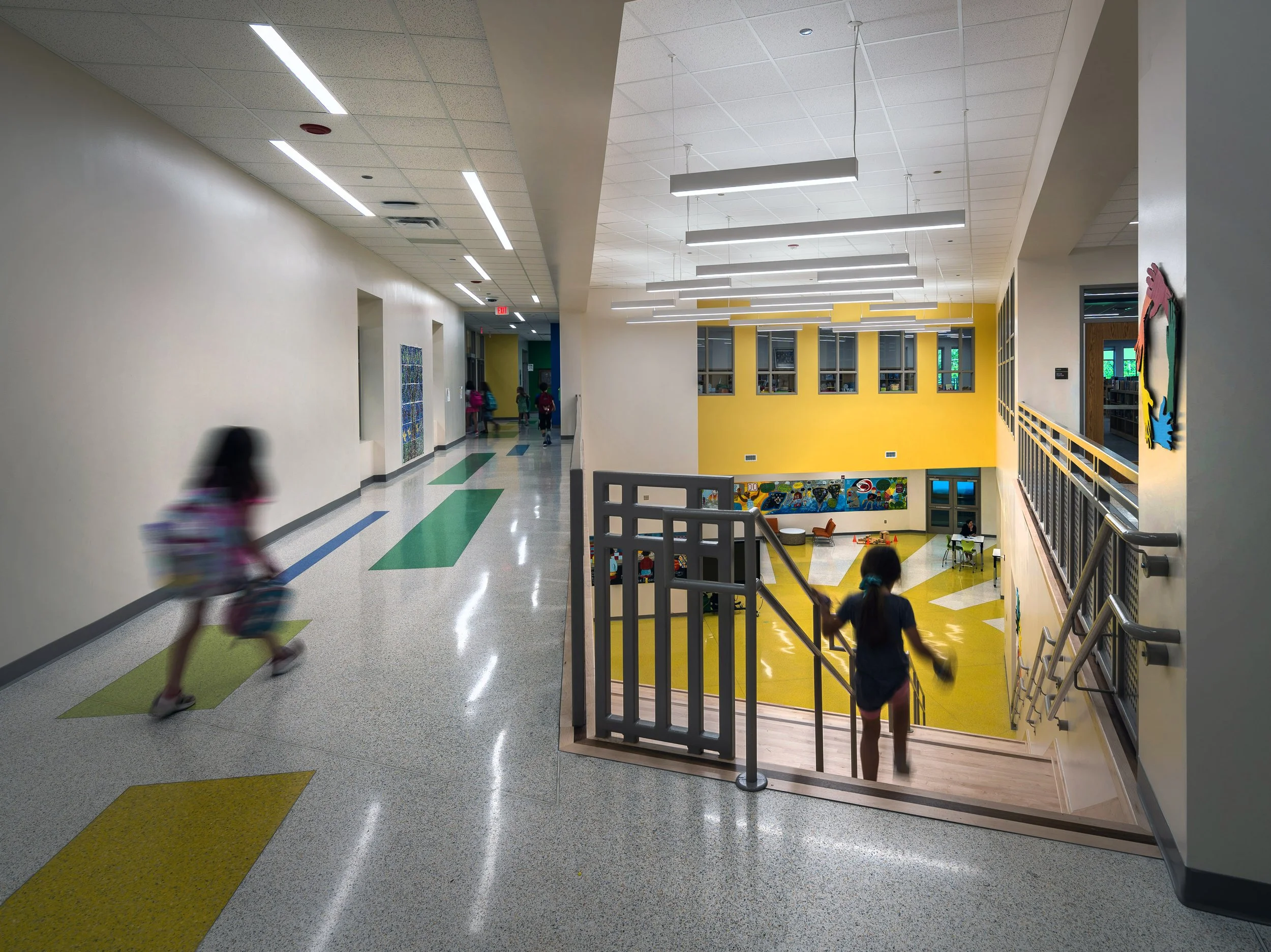 York Elementary School Learning Stair from above
