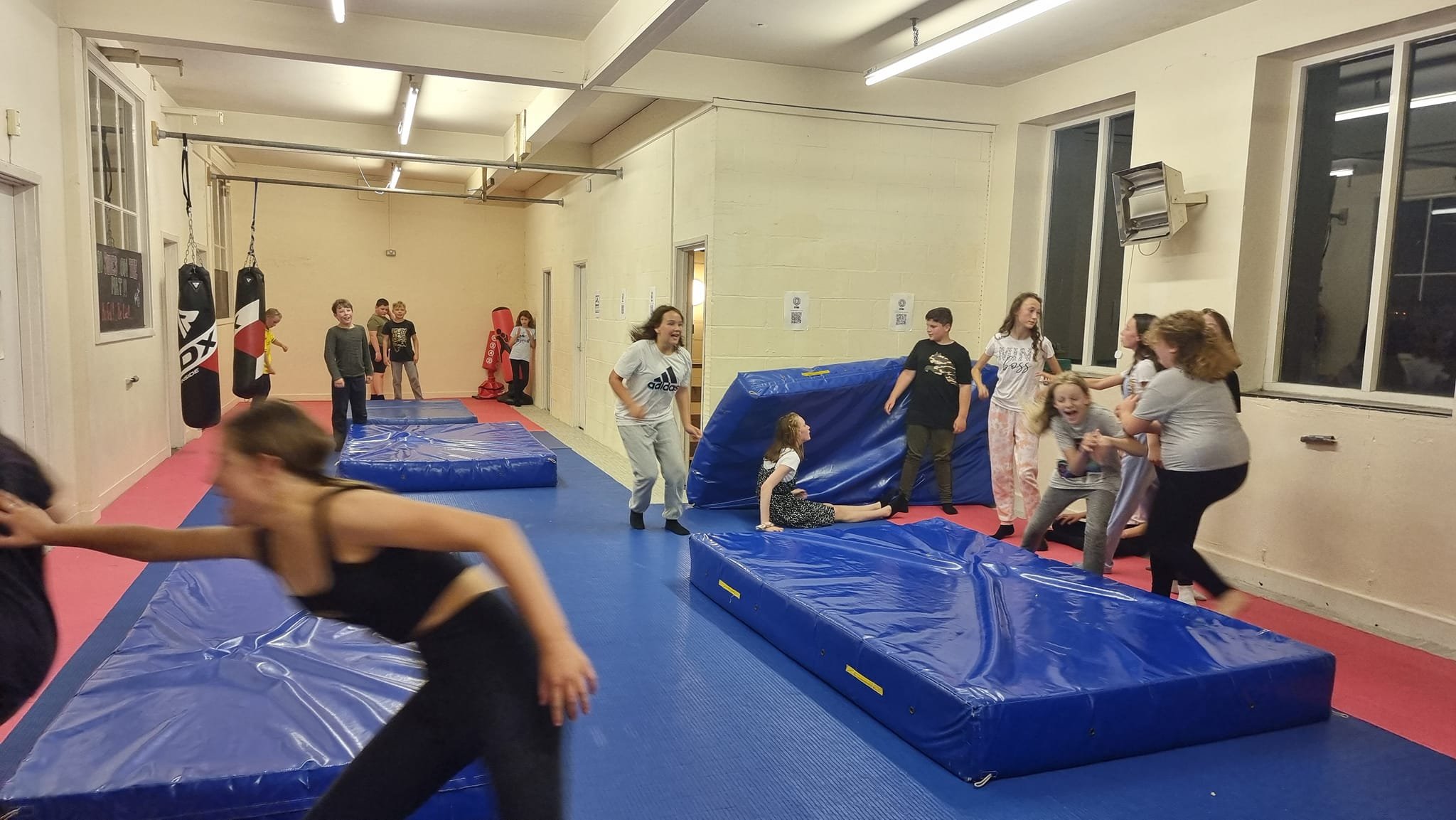 Great Yarmouth Martial Arts (GYMA) using their safety equipment for mixed martial arts, judo, and self-defence classes.
