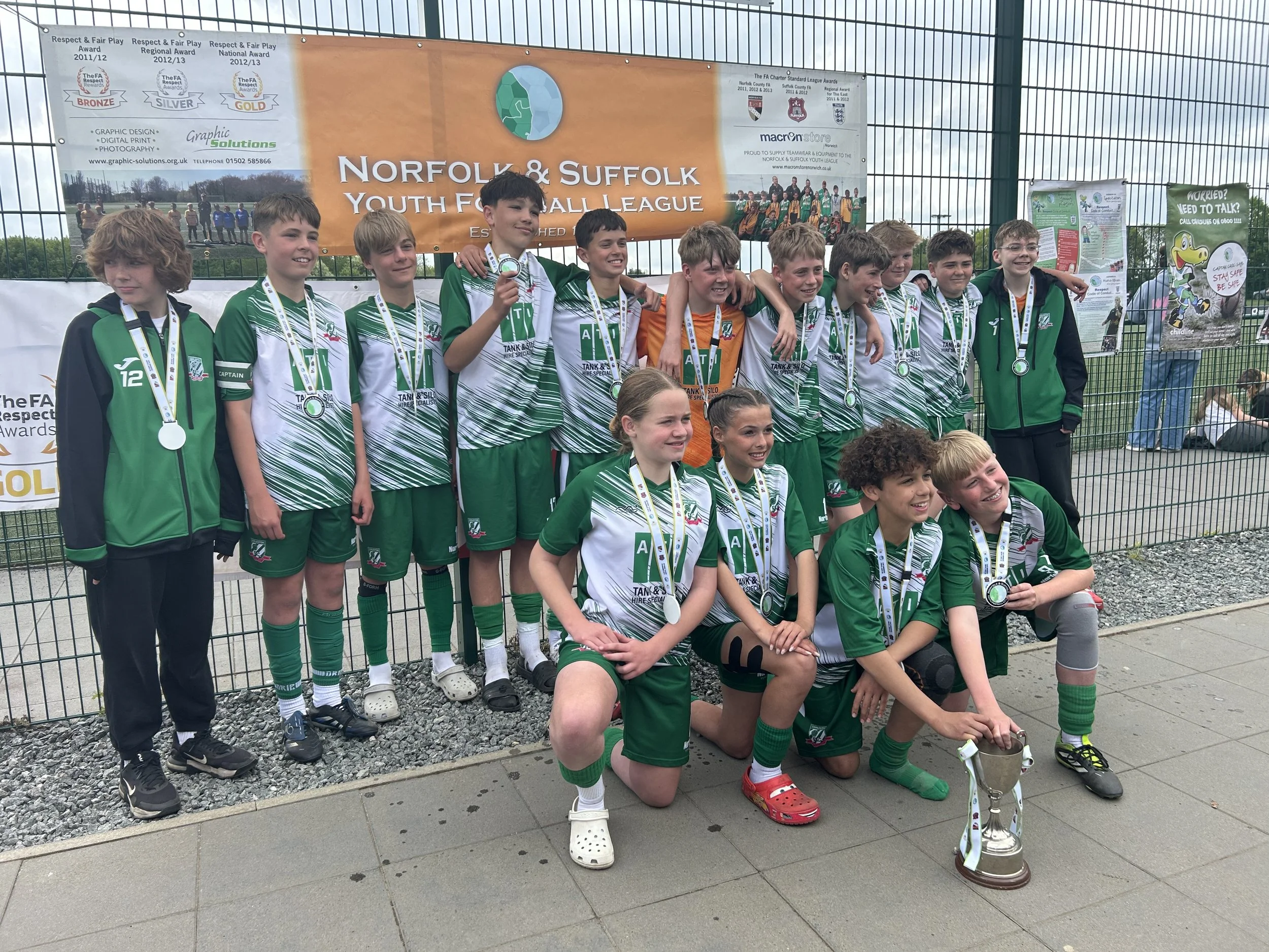 Gorleston Typhoons U13s Lift NSYFL Cup 