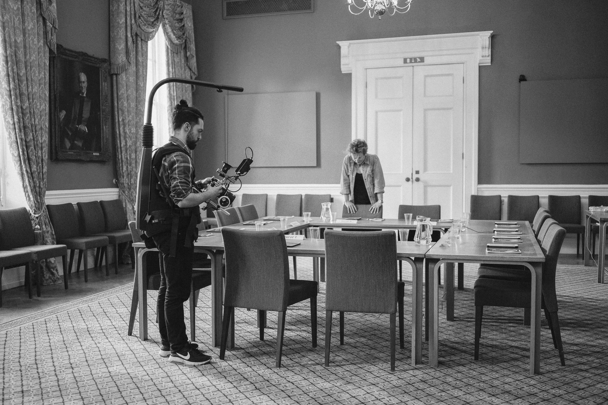 With co-director Rachel Briscoe on set as filmmaker for fanSHEN new hybrid documentary film Justice Syndicate, London.