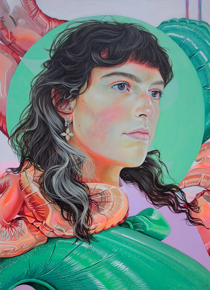 Martine Johanna, Sink in Sound, 2018, Acrylic on panel, 27.5 x 19.5 inches