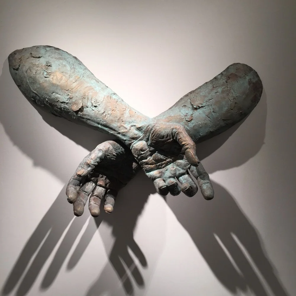 Matteo Pugliese, Crossed, 2013, Bronze, 50 1/4 x 29 1/2 x 14 1/2 inches