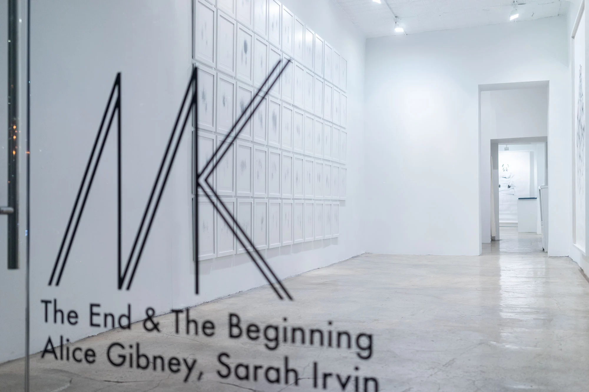 Installation view: The End & The Beginning; Alice Gibney and Sarah Irvin