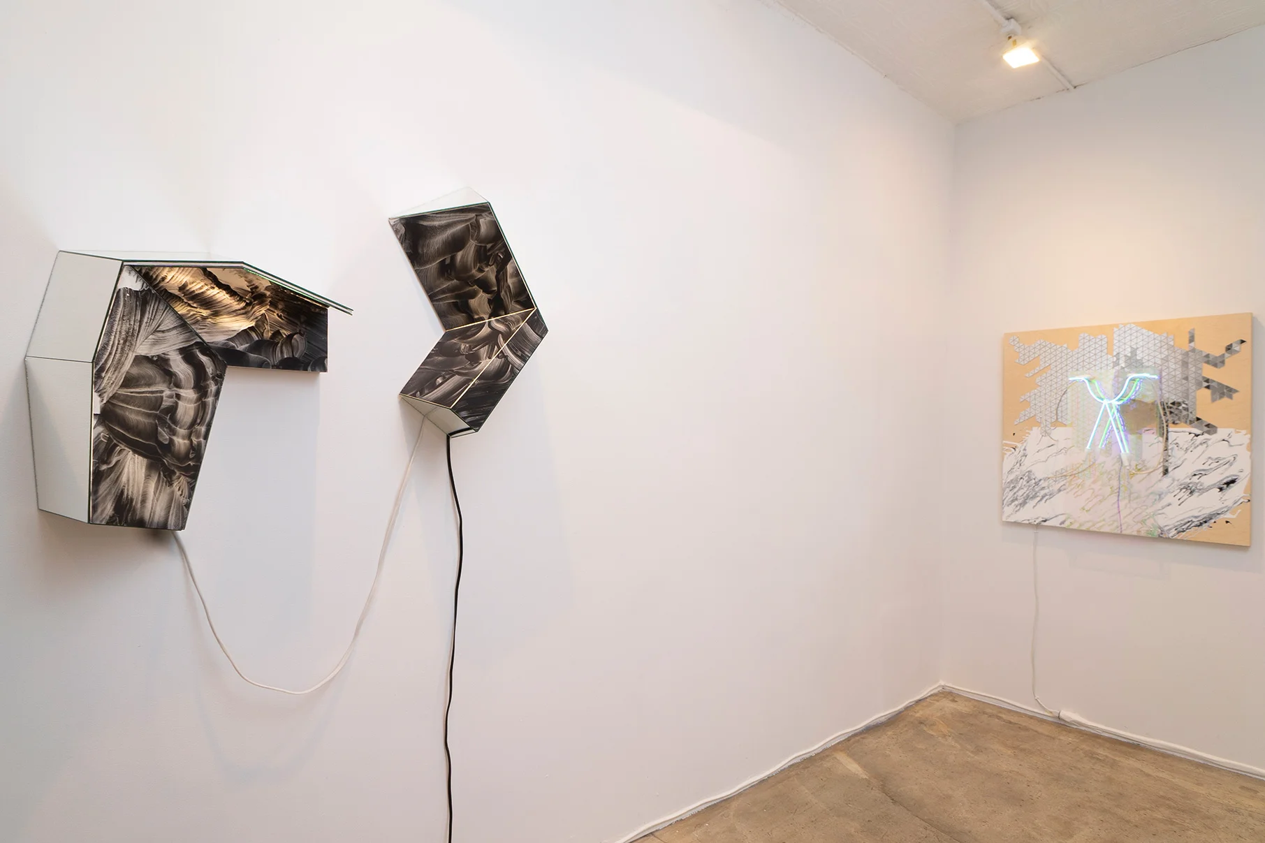 Installation view, Optic Wave: MaDora Frey + Caleb Nussear