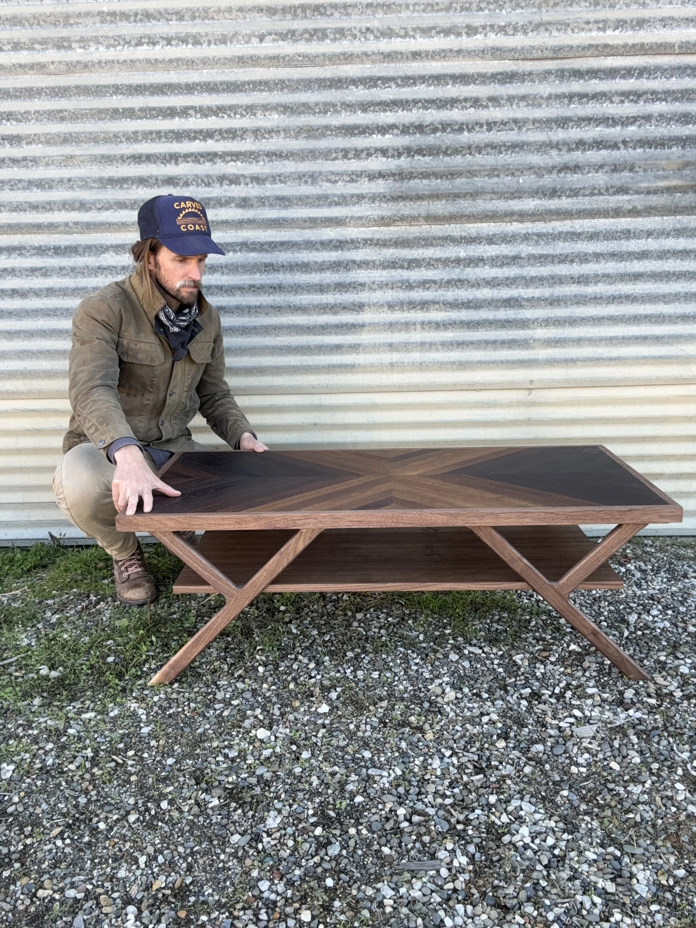 Reclaimed Oak Stave Table