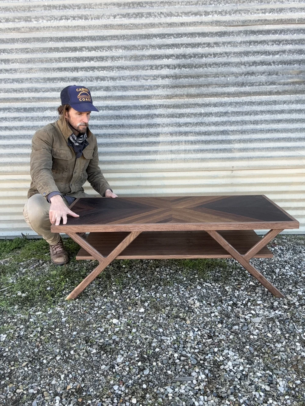 Ecado Table - Sustainably Grown Redwood — Carved Coast - Custom