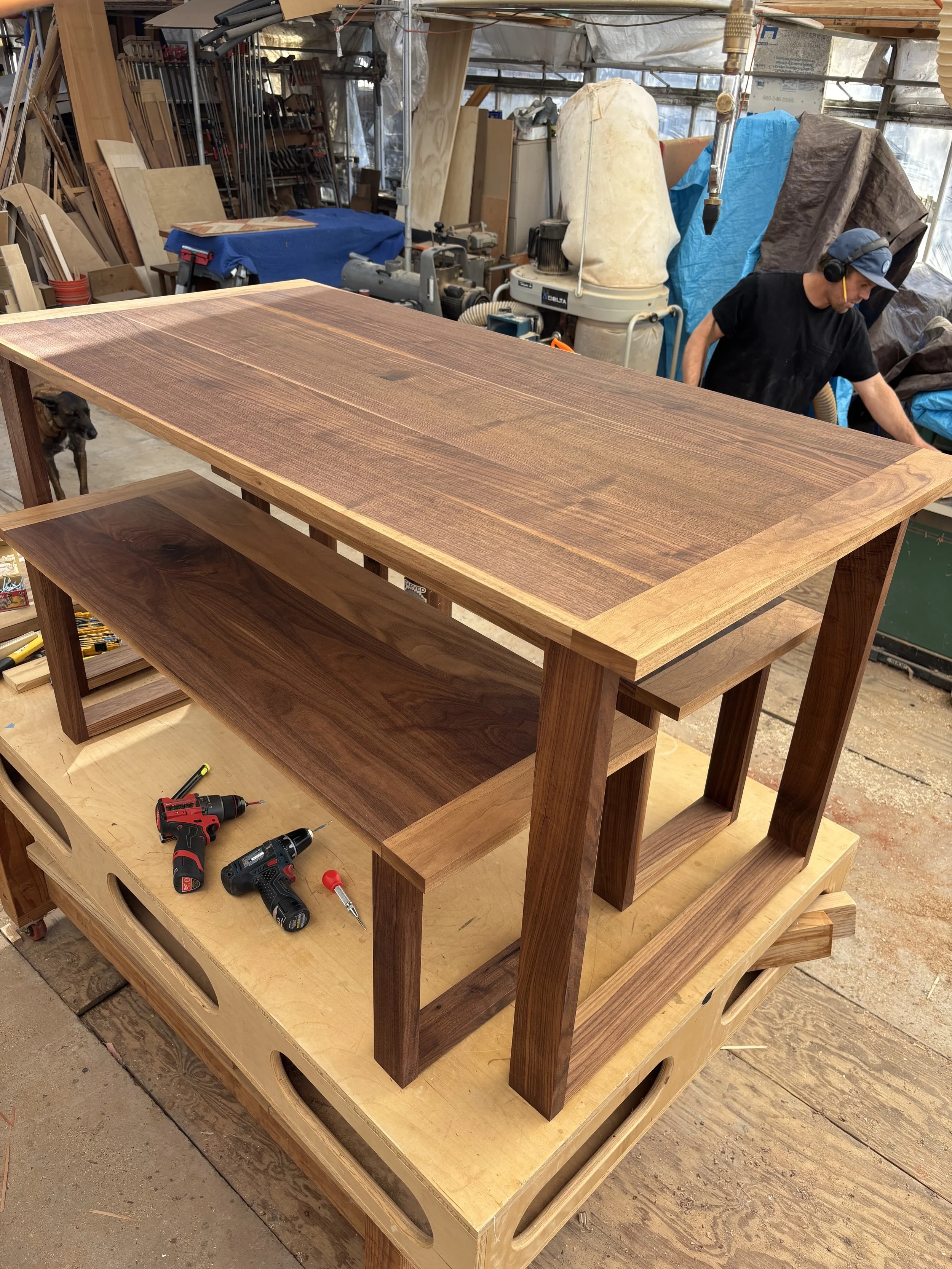 Walnut Table and Benches