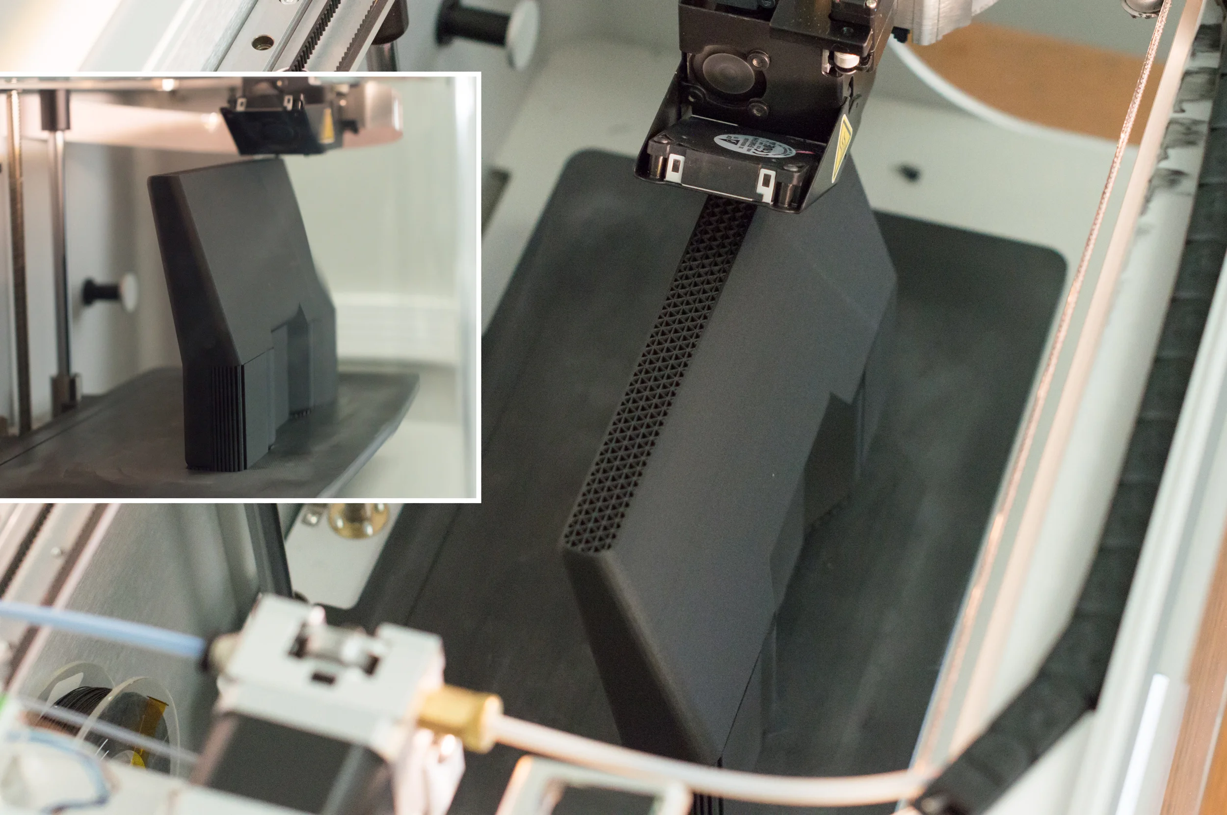 This is a customized prototype we are making to solve a customer's recurring problem. We would love to help solve any problems you might have!