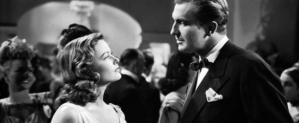 Vincent Price and Gene Tierney in Laura (1944).