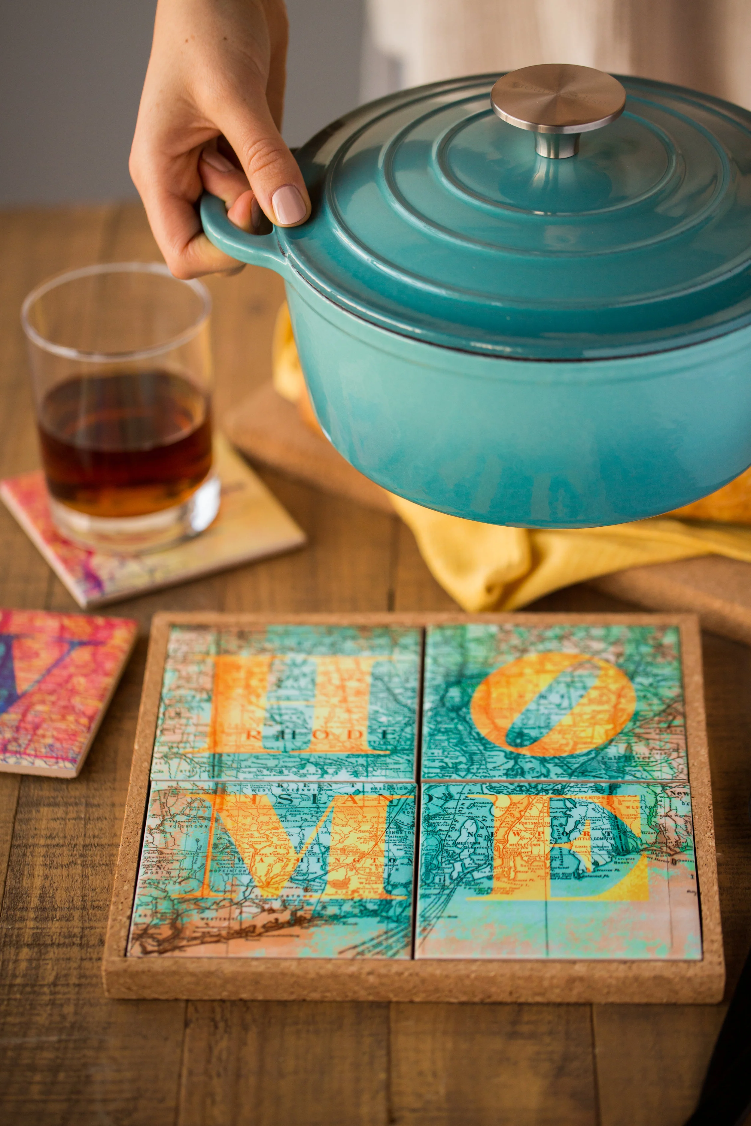 Custom Home State Coaster/Trivet Sets