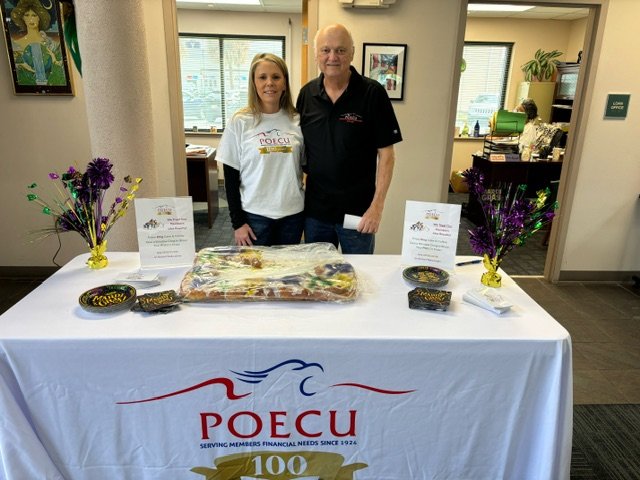  King Cake and Coffee Member Event at POECU 