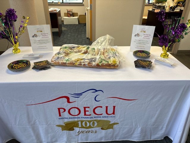  King Cake and Coffee Member Event at POECU 