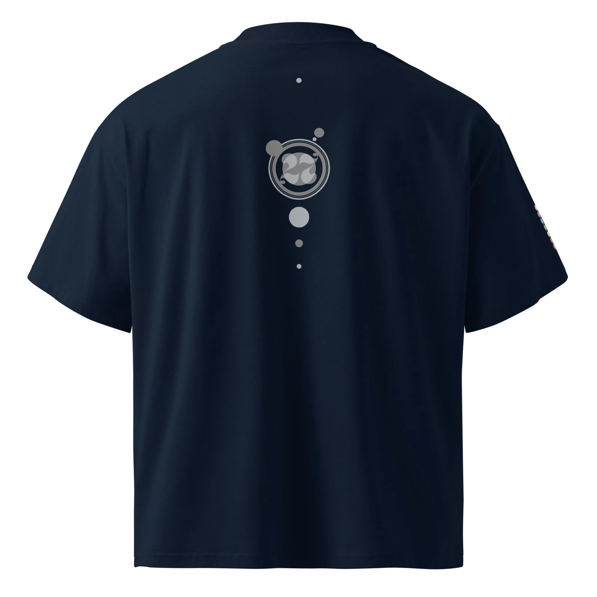 unisex-organic-oversized-high-neck-blaster-2.0-t-shirt-french-navy-back-6a38ca0bee29a.jpg