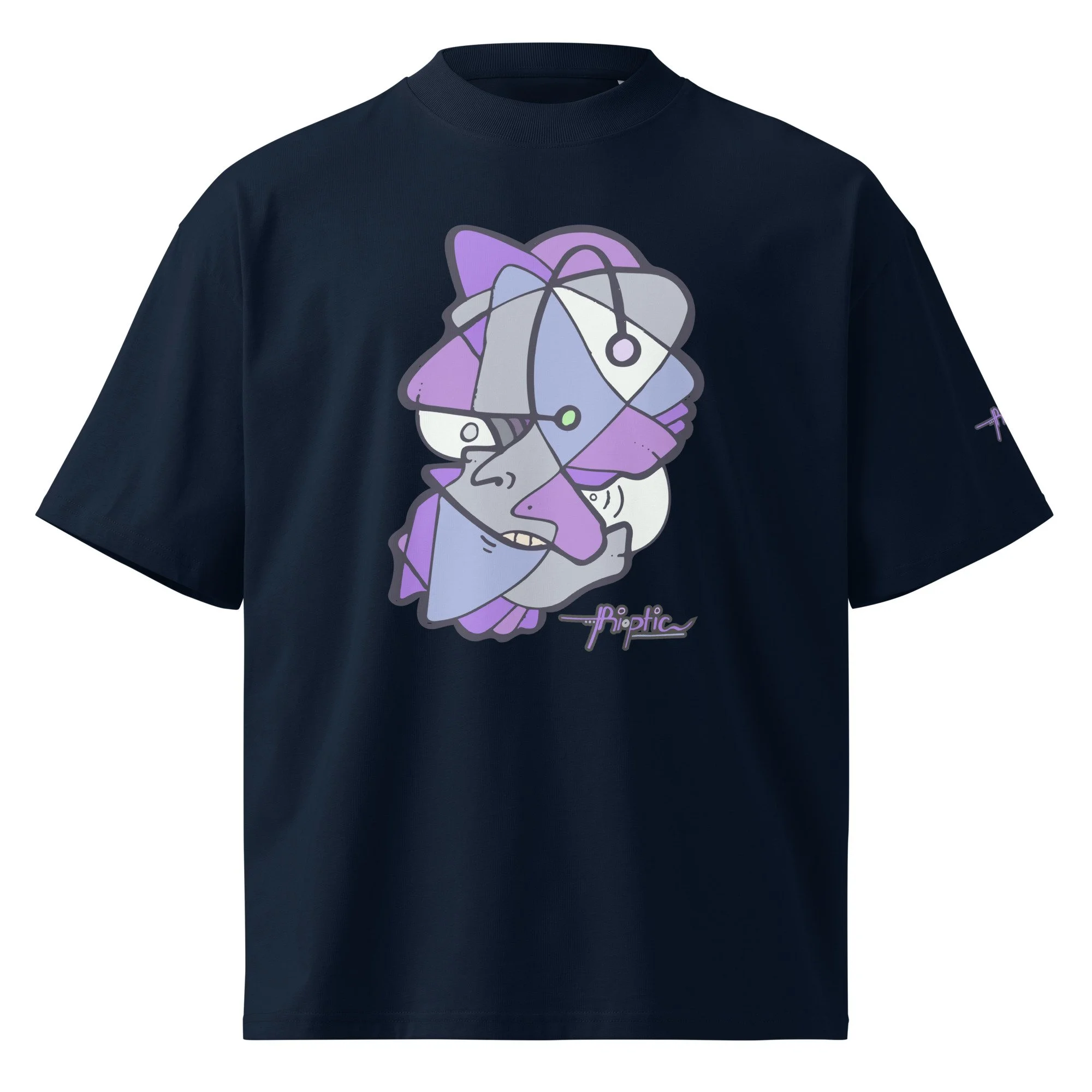 unisex-organic-oversized-high-neck-blaster-2.0-t-shirt-french-navy-front-6a39fb9d83f47.jpg