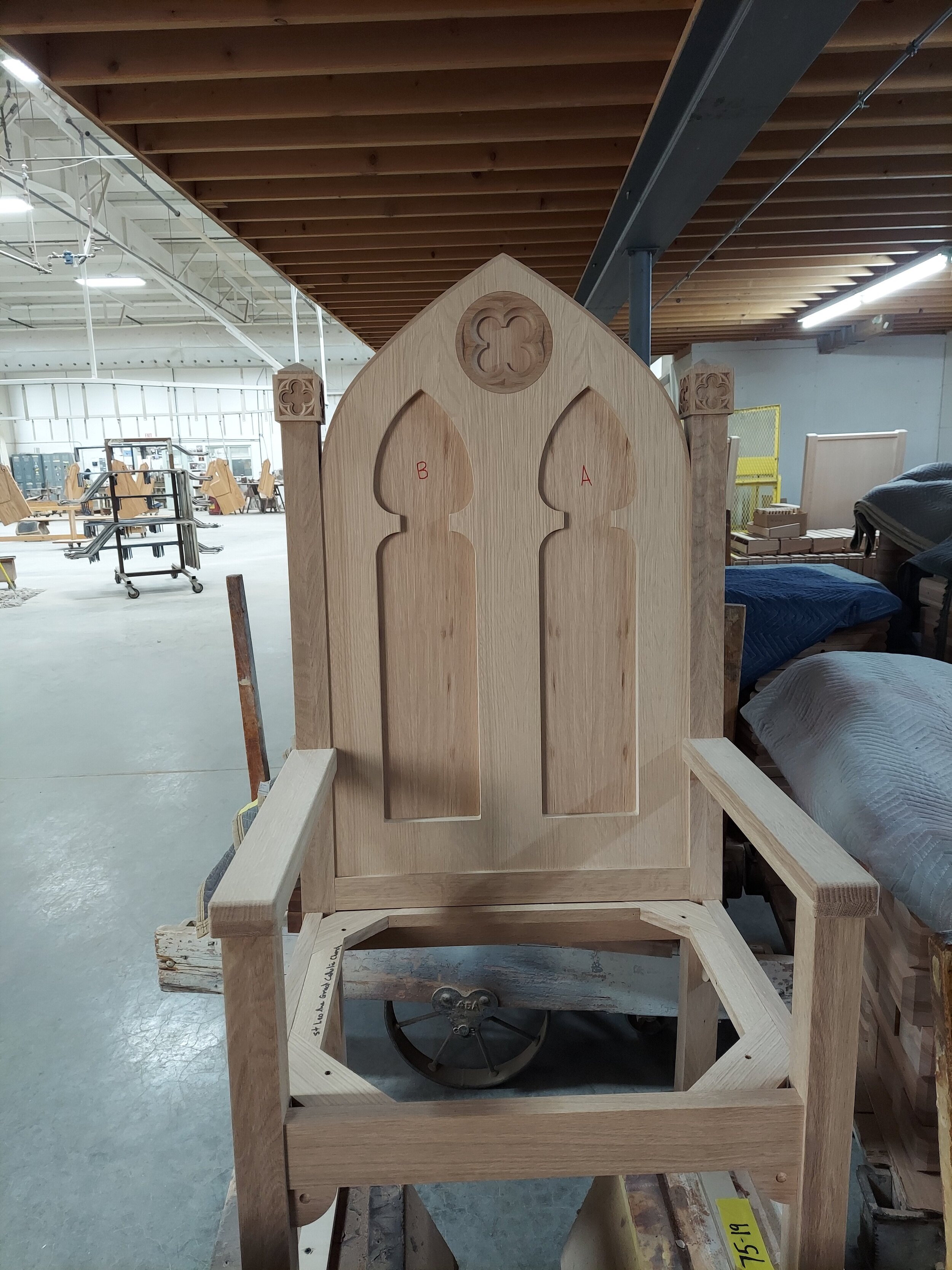 Gothic-style Presider's Chair