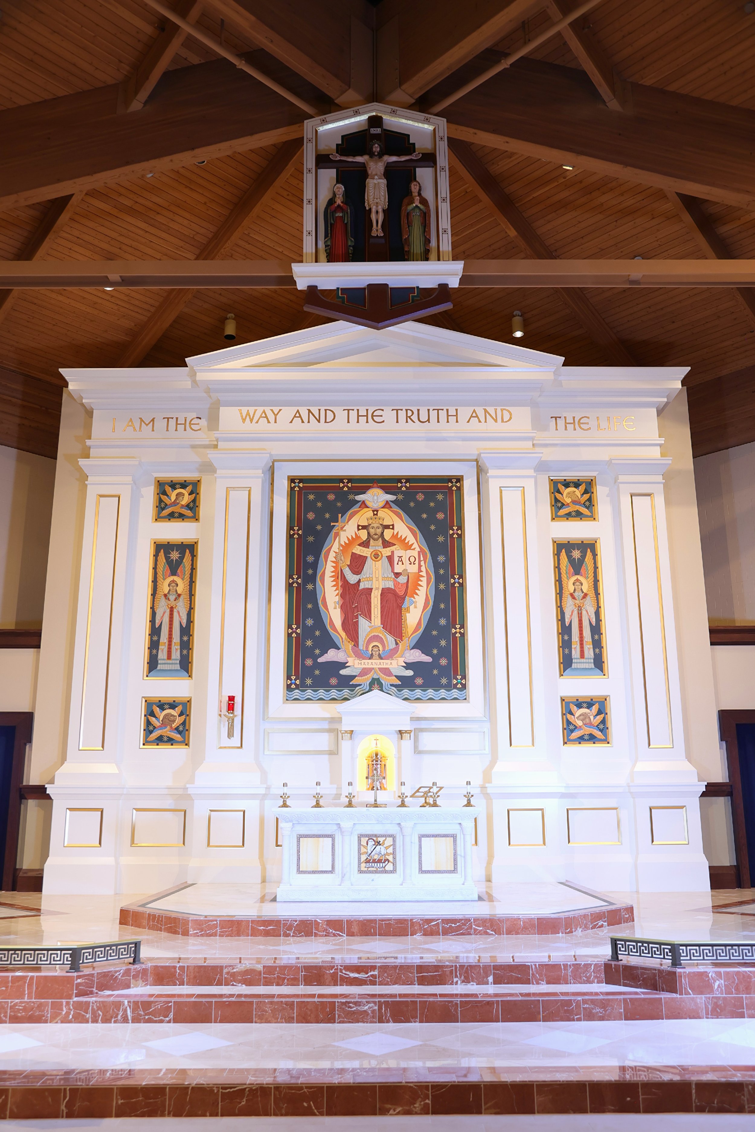 Reredos, Altar, Rood Shield, Tabernacle (Straight).JPG