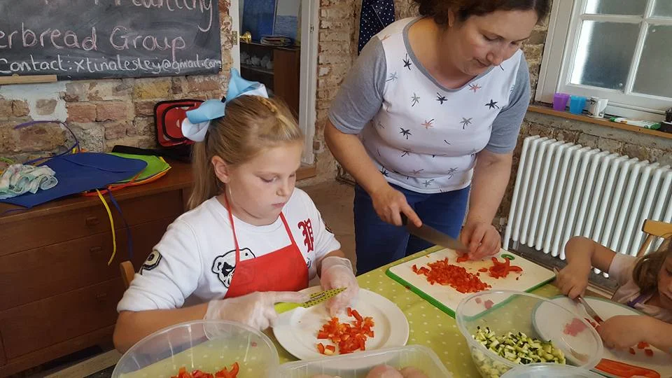 Chicken and pasta dish being made at the Healthy Families Programme.