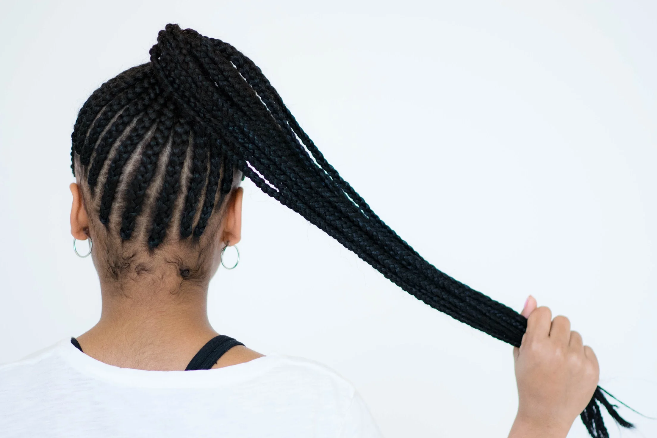 Braided ponytail