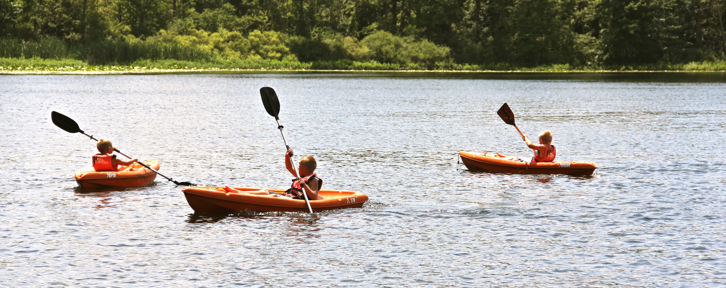 We have about 8 canoes, 6 paddleboats, 10 kayaks, and 5 stand-up paddle boards avialable for your group to use. 