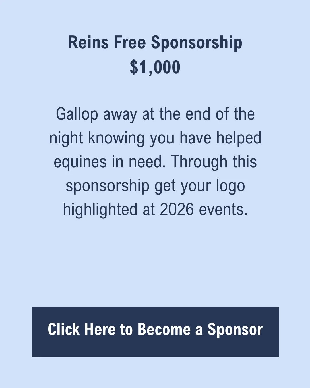 Reins Free Sponsorship $1000
