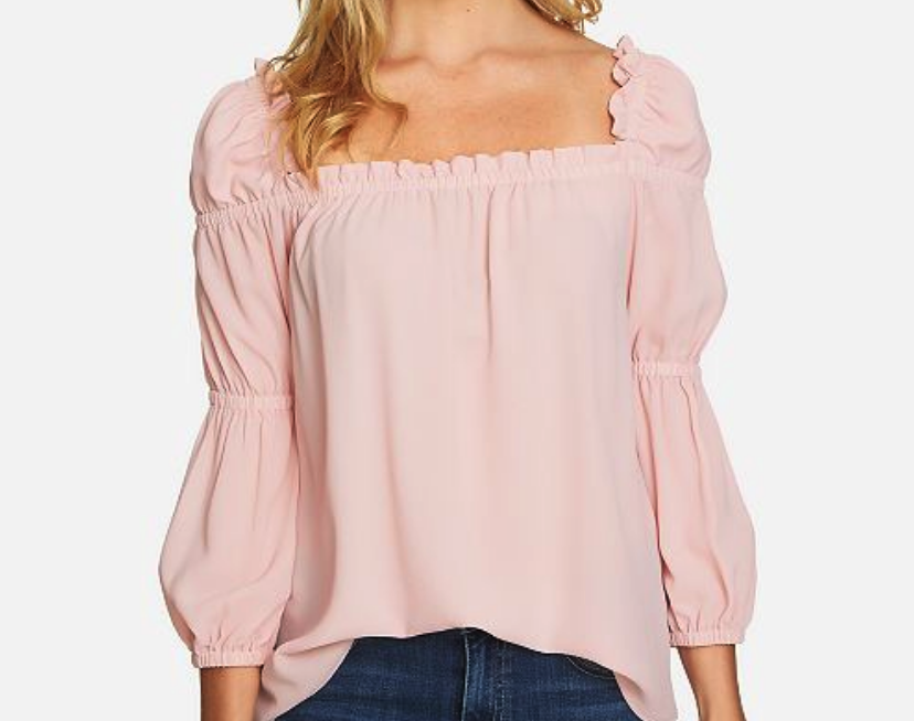 Macys: CeCe Ruffled Square-Neck Top $89 here
