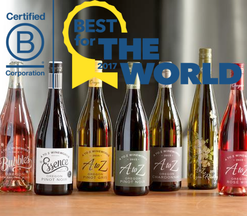 A to Z Wineworks 'Best for the World' B Corporation for fourth consecutive time